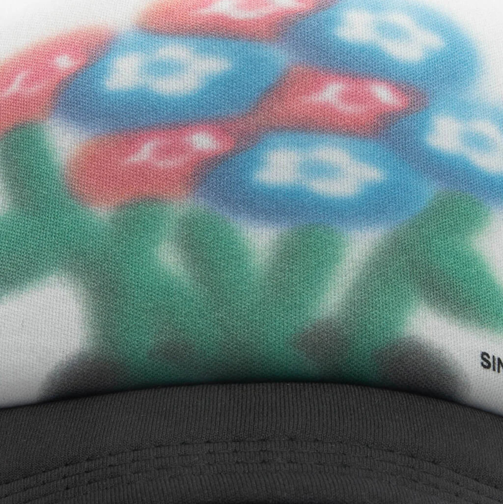 AirBrush Flower Trucker Hat Black