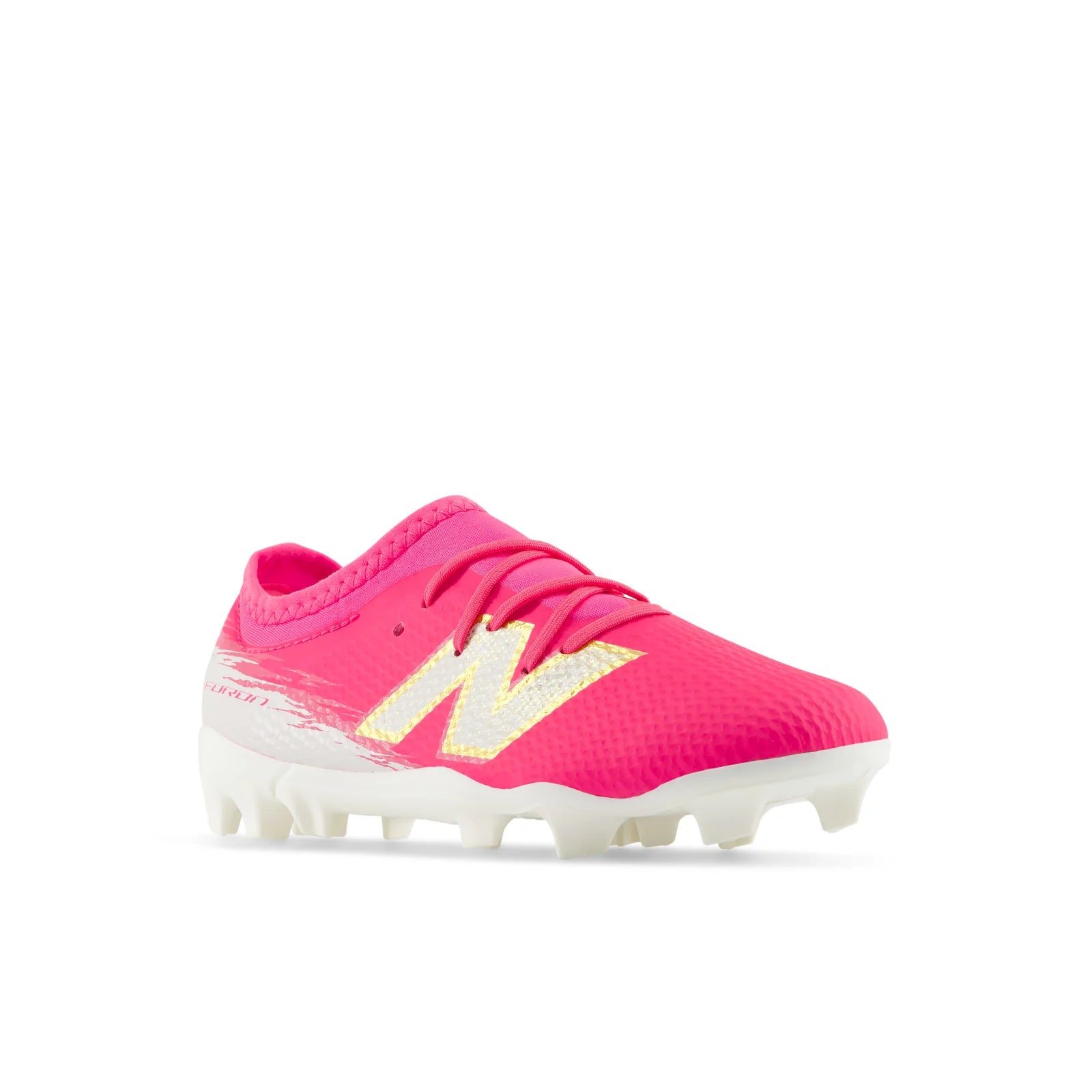 New Balance Furon Team V8 FG Firm Ground Youth Soccer Cleats Pink Heat