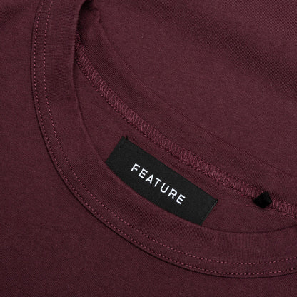 Jersey Braque Pocket Tee Maroon