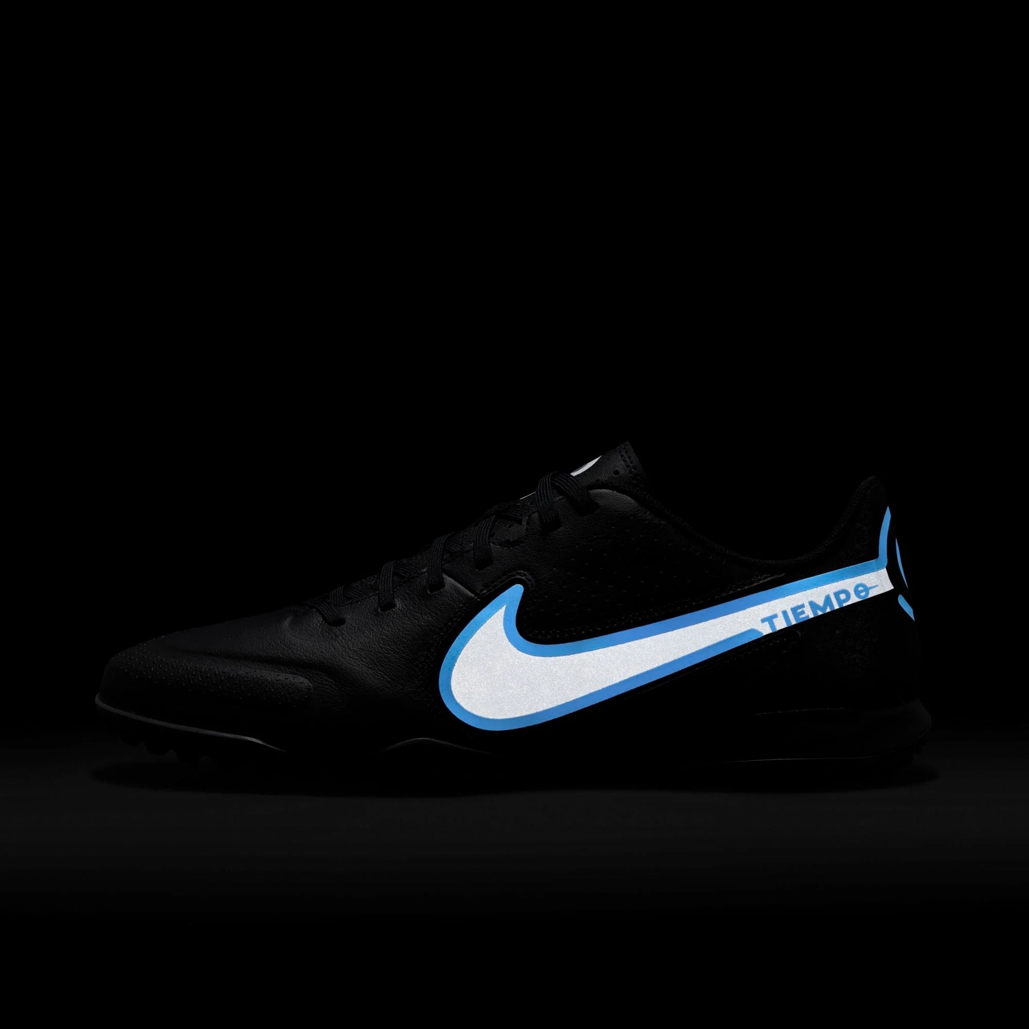Nike Tiempo Legend 9 Academy TF Turfs Soccer Cleats Black Black Iron Grey