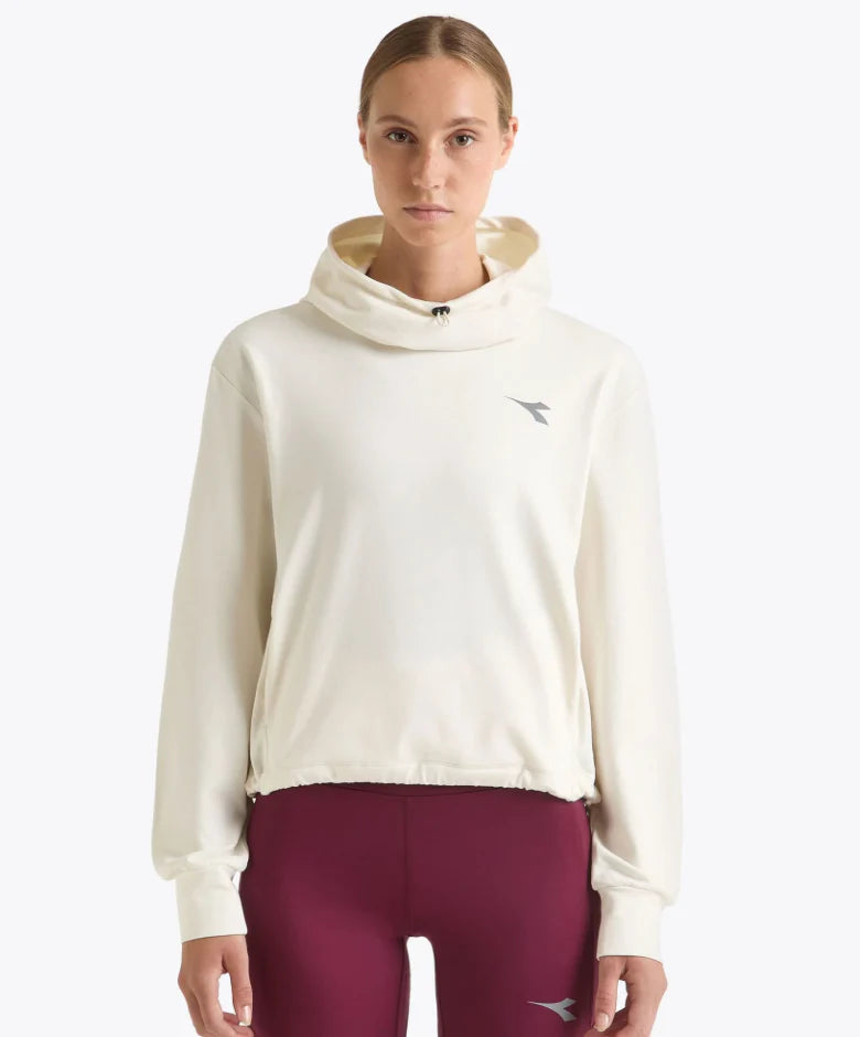 Womens Diadora Jersey Pullover Run Hoodie