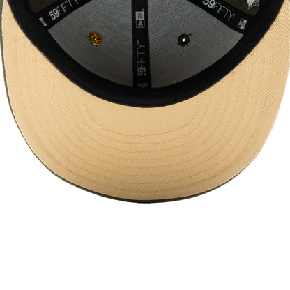 Feature x New Era 59FIFTY Fitted Old English F Calabasas New Olive Vegas Gold