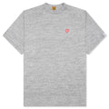 Heart Badge T Shirt Grey