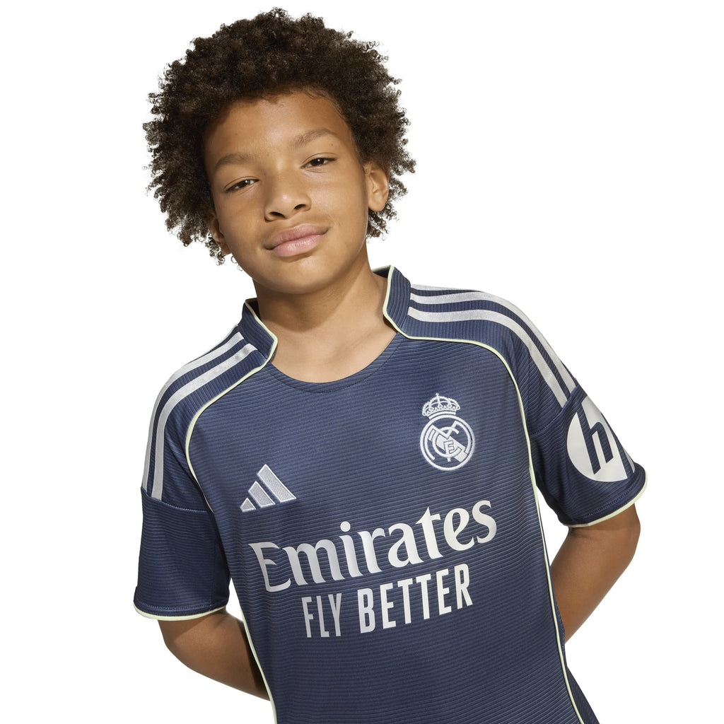 adidas Real Madrid Youth Away Soccer Jersey 25 26 Blue